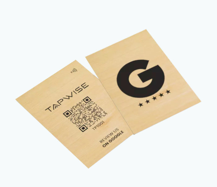 Two brown paper bags with 'Tapwise' branding and a QR code on a white background.